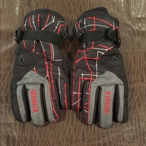 Kineed Black and Red Winter Gloves